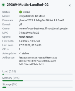 Screenshot eines Gifhorner Knotens auf der Münchener ›föderierten Karte‹ schon mit geänderter Kontaktadresse.