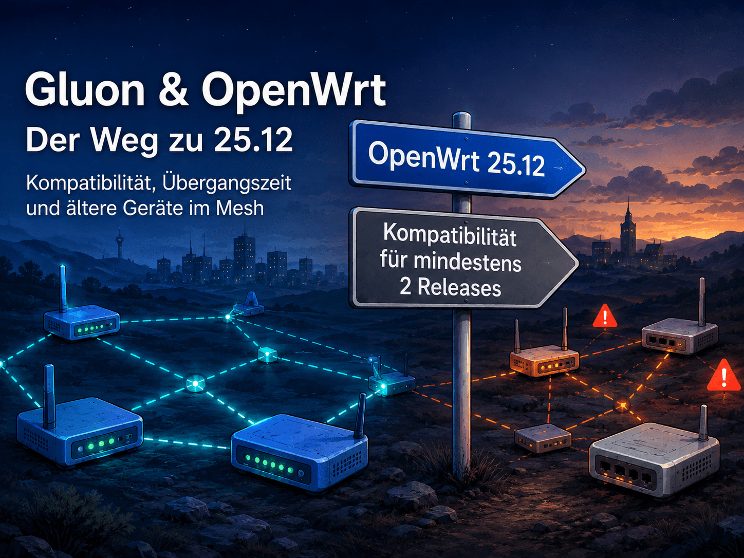 Gluon & OpenWrt — der Weg zu OpenWrt 25.12: Kompatibilität, Übergangszeit und ältere Geräte im Mesh