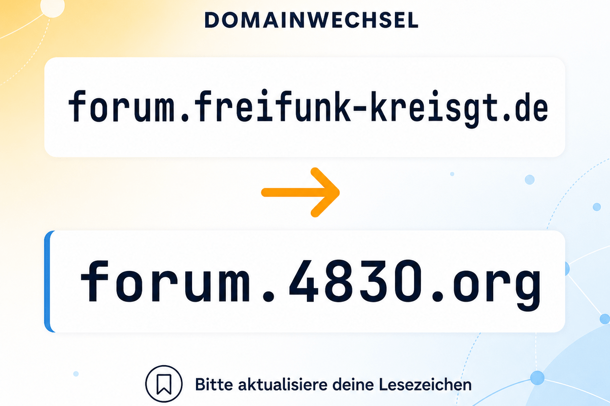 Hinweis auf Domainwechsel von "forum.freifunk-kreisgt.de" nach "forum.4830.org".