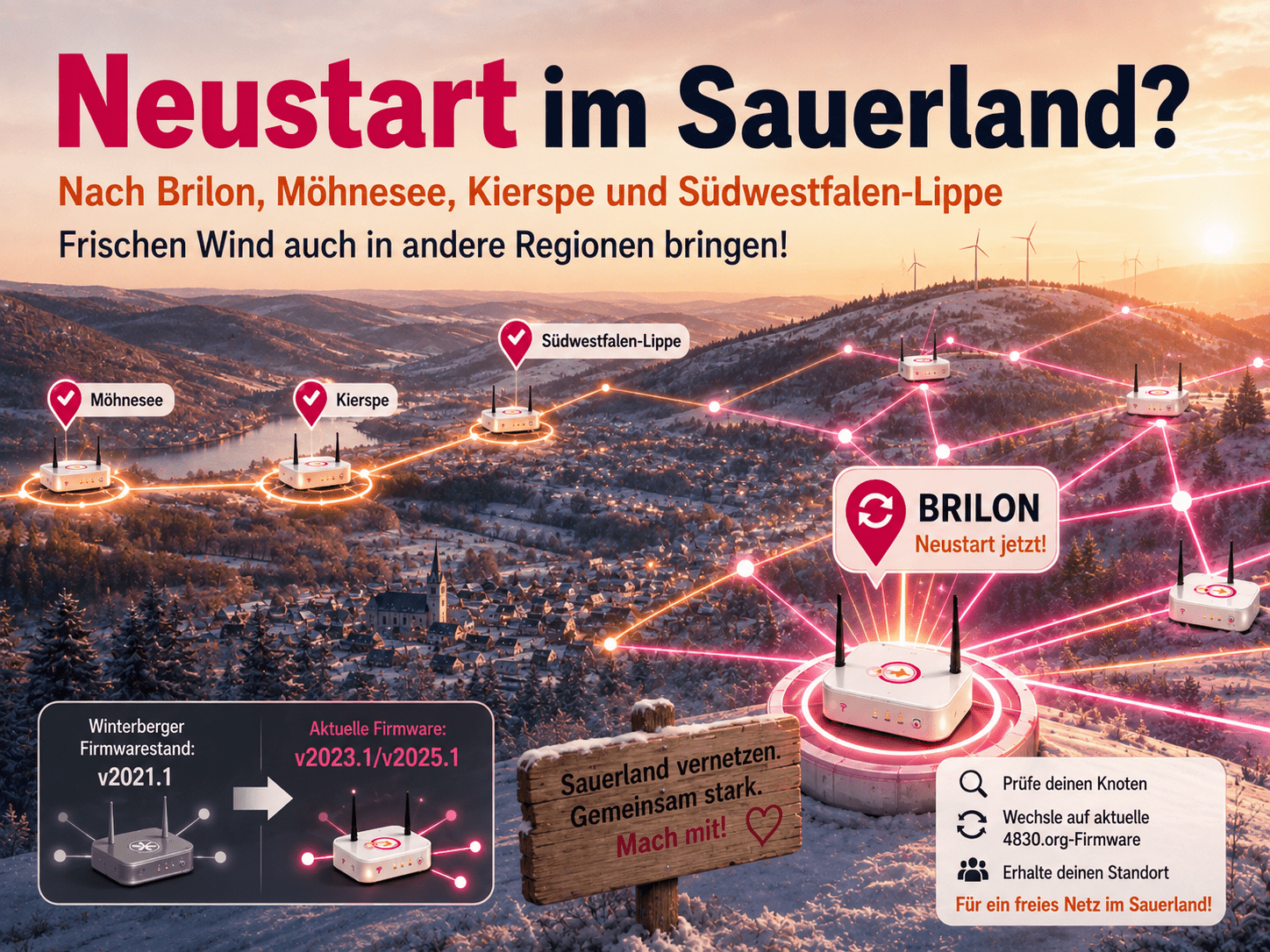 Neustart im Sauerland? Nach Brilon, Möhnesee, Kierspe und Südwestfalen-Lippe: Frischen Wind auch in andere Regionen bringen!
